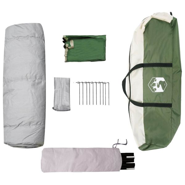 Моментна палатка с дъждобран за 3-ма бързо освобождаване Зелен