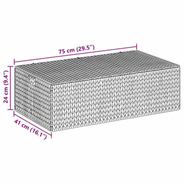 Кутия за съхранение Естествен 75 x 42 x 23 см Воден хиацинт