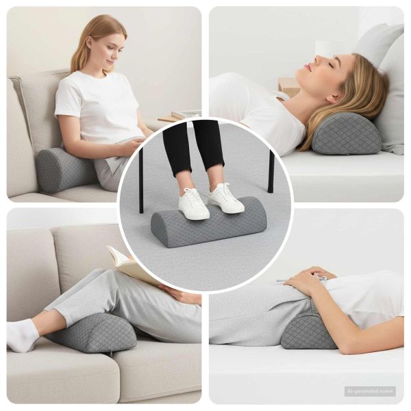 Постелка за крака Геометричен Сив