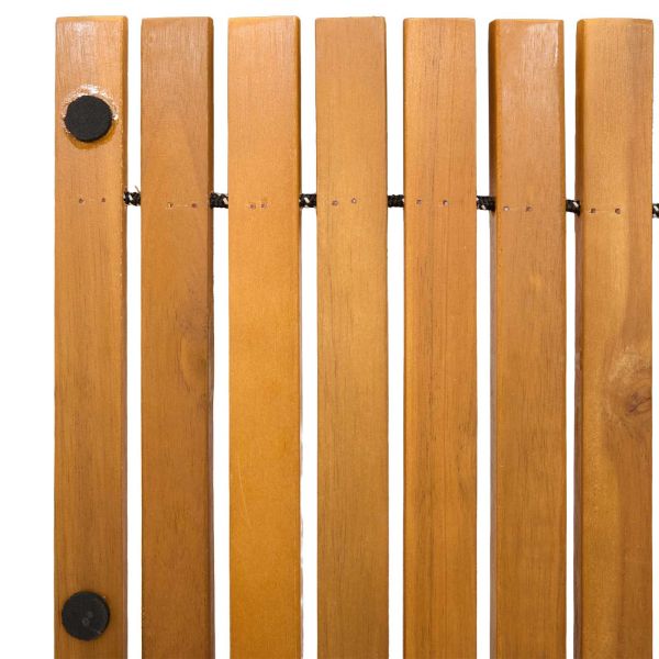 Постелка за баня Едноцветен Кафяво 100 x 60 cm Дърво