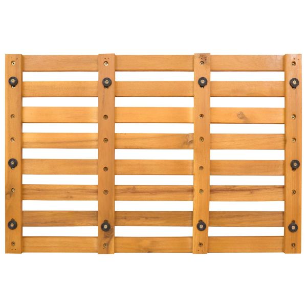 Постелка за баня Едноцветен Кафяво 100 x 53 см Дърво