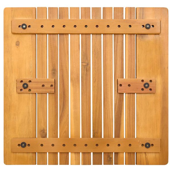 Постелка за баня Едноцветен Кафяво 59 x 40 см Дърво