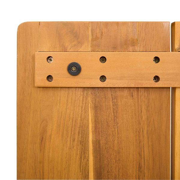 Постелка за баня Едноцветен Кафяво 100 x 55 cm Дърво