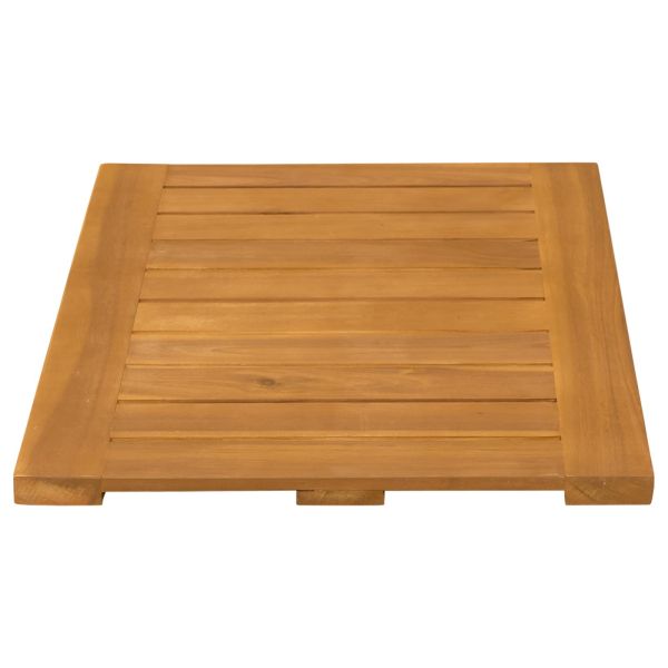 Постелка за баня Едноцветен Кафяво 60 x 40 cm Дърво