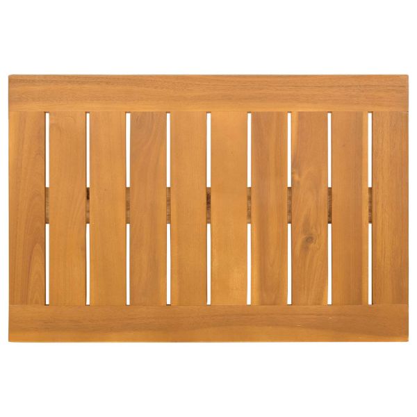 Постелка за баня Едноцветен Кафяво 60 x 40 cm Дърво