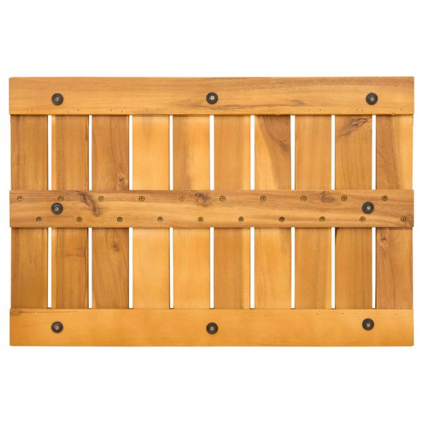 Постелка за баня Едноцветен Кафяво 60 x 40 cm Дърво