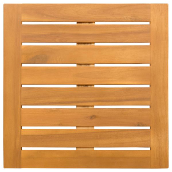 Постелка за баня Едноцветен Кафяво 50 x 50 cm Дърво