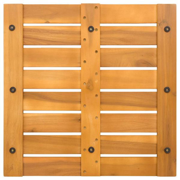 Постелка за баня Едноцветен Кафяво 50 x 50 cm Дърво