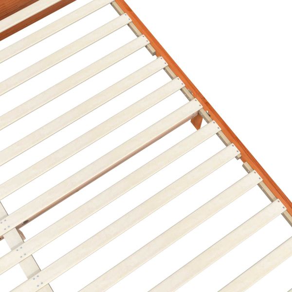 Рамка за легло Кафяво с восъчно покритие 180 x 200 cm