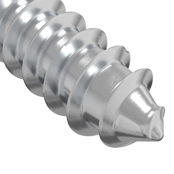 Дървени винтове 2 pcs Сребрист M6 x 70 мм Стомана