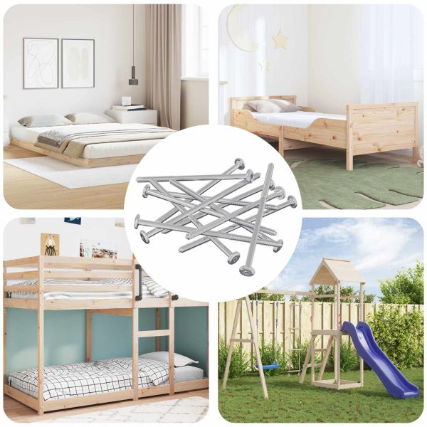 Винт 800 pcs Сребрист M6 x 120 мм Стомана