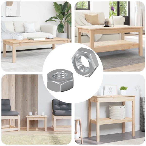 Шестоъгълни гайки 2 pcs Сребрист m8 Желязо