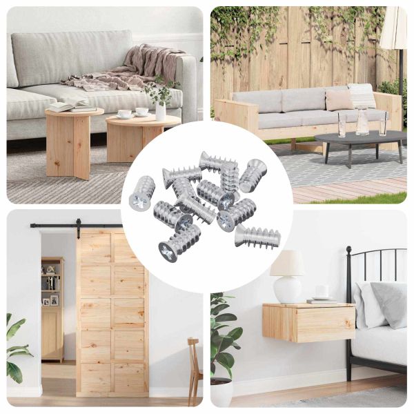 Винт 12 pcs Сребрист M6 x 12 мм Желязо