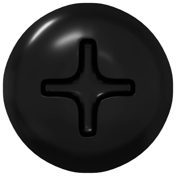 Самонарезен гвоздей 12 pcs Черно 4 x 25 мм Стомана