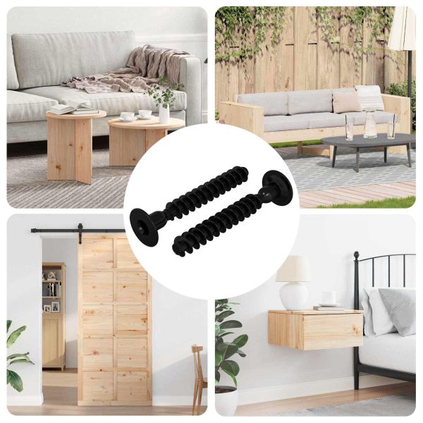 Гнездова капачка с главичка 2 pcs Черно M5 x 40 мм Желязо