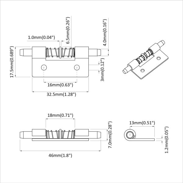 Ключалка 12 pcs Сребрист 46 x 17 x 1,2 мм Стомана