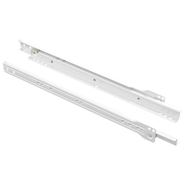 Плъзгач за чекмедже 2 pcs Бяло 350 мм Стомана