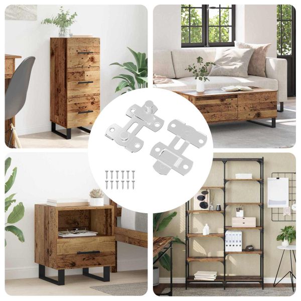 Бравка за врата 2 pcs Сребрист 70 x 8 мм Стомана