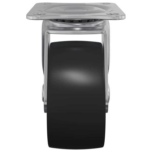 Въртящо се колело 2 pcs Сребрист 60 x 60 x 50 мм