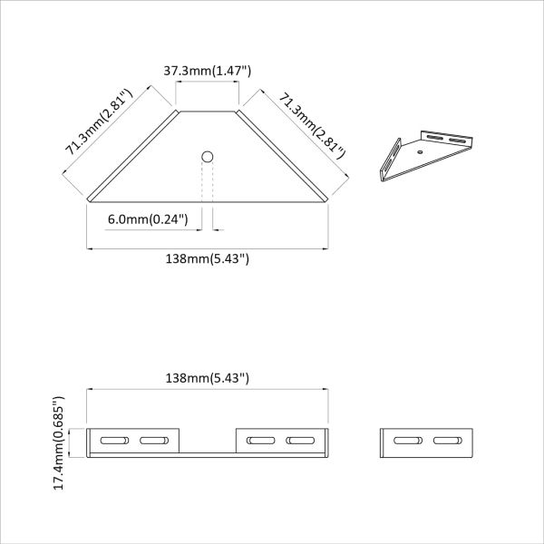 Ъглов щип 12 pcs Черно 138,5 x 50,5 x 16 мм Желязо