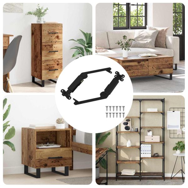 Панта за поддръжка на капак 2 pcs Черно 192 x 32 x 50 мм