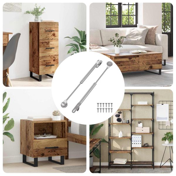 Хидравлична газова пружина 2 pcs Сребрист 280 x 17 x 16 мм