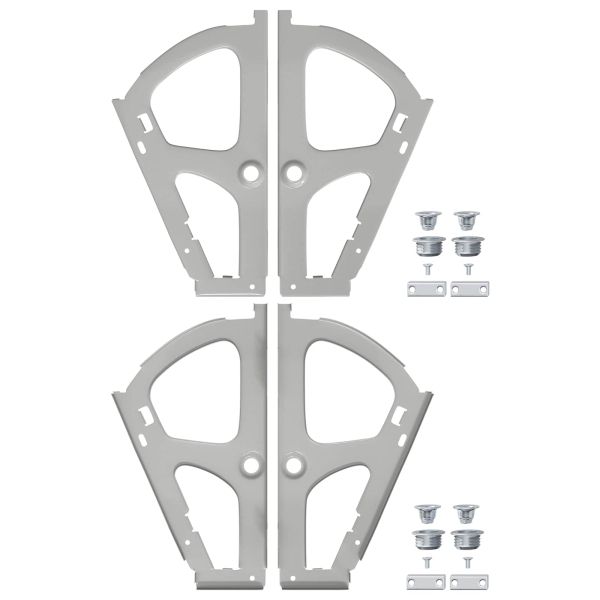 Панта за плъзгащ се шкаф 2 pcs Сребрист 235 x 155 x 30 мм