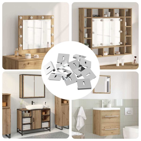 Държач за огледала 340 pcs Никел 35 x 30 x 8,3 мм Стомана