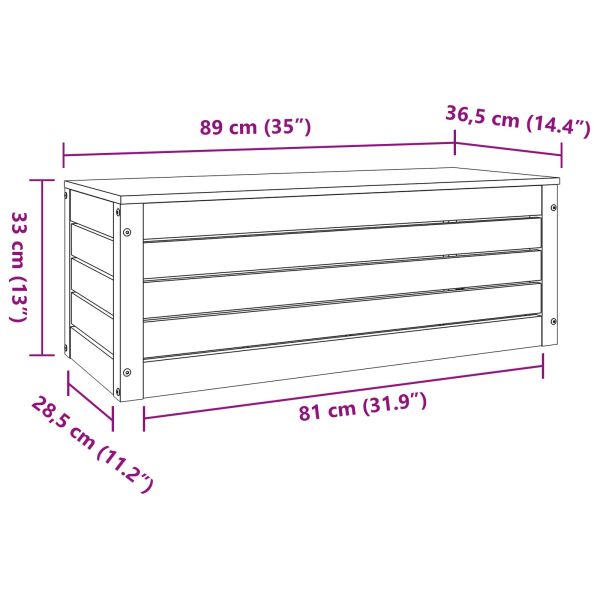 Кутия за съхранение Кафяво с восъчно покритие 89 x 36,5 x 33 cm