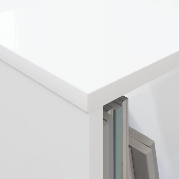 Етажерка за списания 2 pcs Бяло 35 x 30 x 45 см