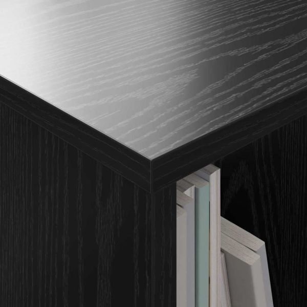 Етажерка за списания 2 pcs Черния дъб 35 x 30 x 45 см