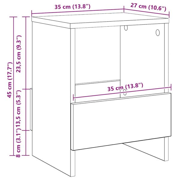 Етажерка за списания Дъб 35 x 30 x 45 см
