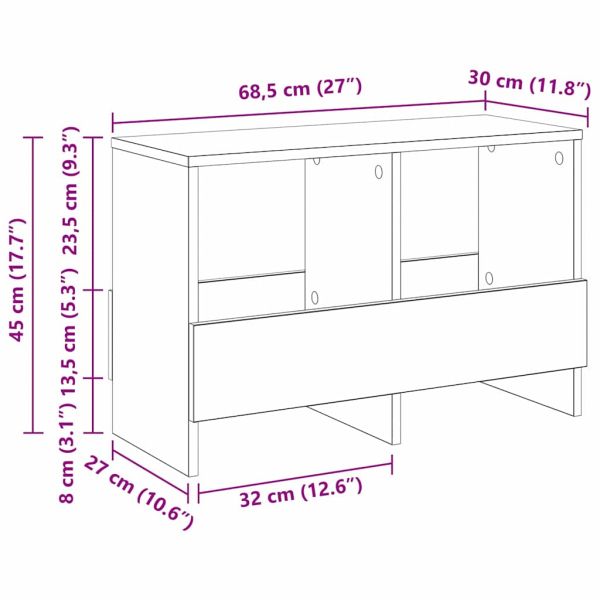 Етажерка за списания Черния дъб 68,5 x 30 x 45 см