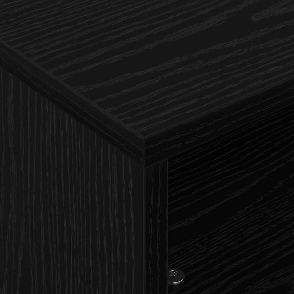 Странична маса с колела Черния дъб 50 x 50 x 30 см