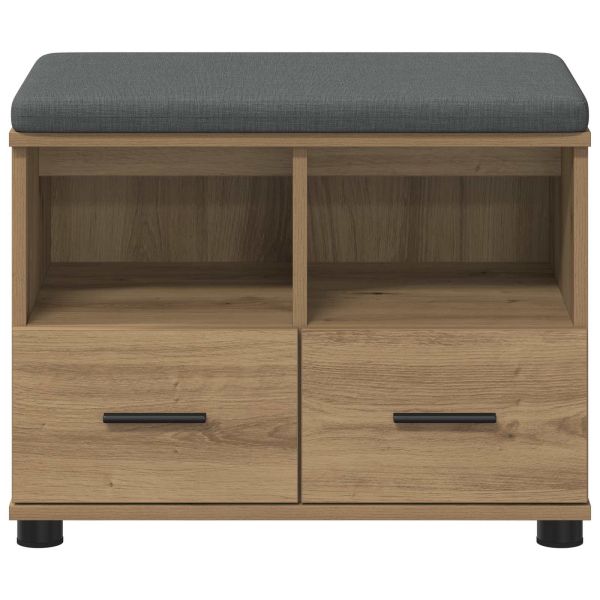 Пейка за коридор Дъб 60 x 38 x 46 см ПДЧ и тапицерийна тъкан