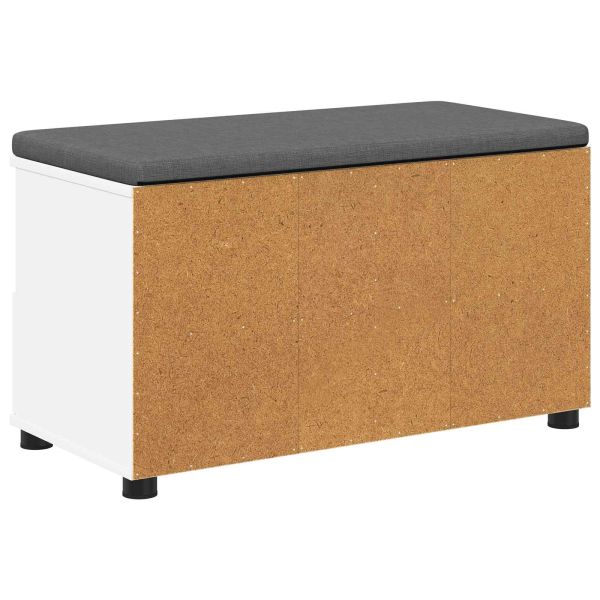 Пейка за коридор Бяло 80 x 38 x 46 см ПДЧ и тапицерийна тъкан