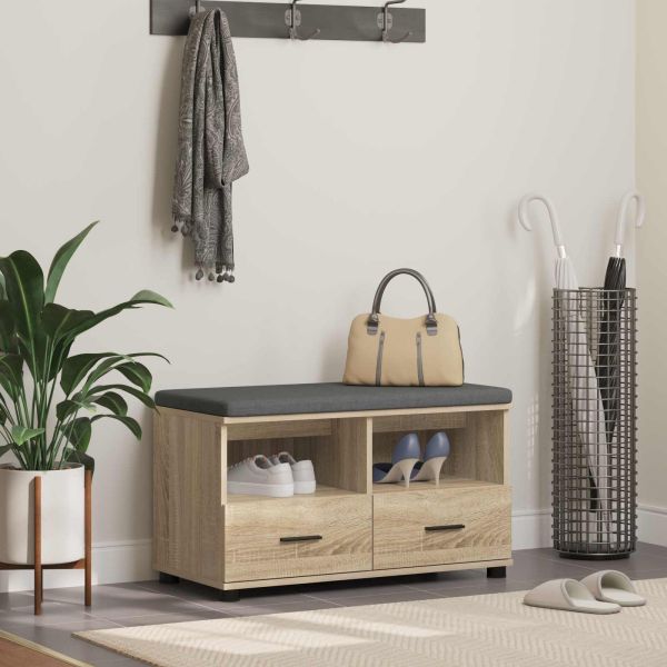 Пейка за коридор с възглавница Сонома дъб 80 x 38 x 46 см