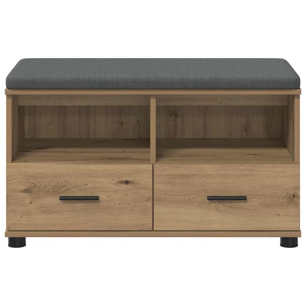 Пейка за коридор Дъб 80 x 38 x 46 см ПДЧ и тапицерийна тъкан