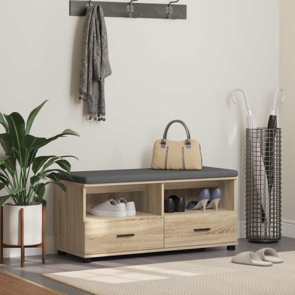 Пейка за коридор с възглавница Сонома дъб 100 x 38 x 46 см