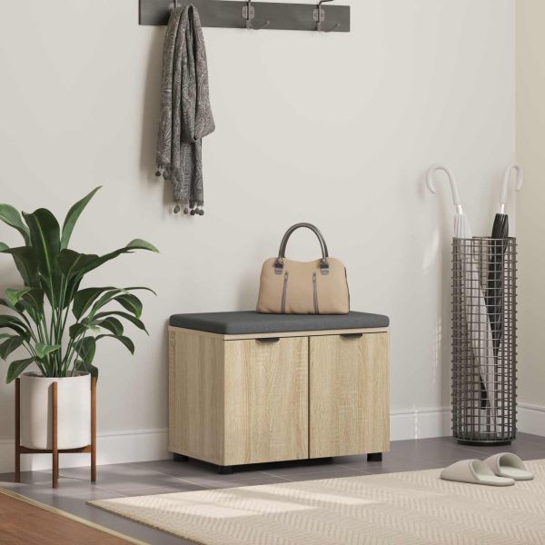 Пейка за коридор с възглавница Сонома дъб 60 x 38 x 46 см