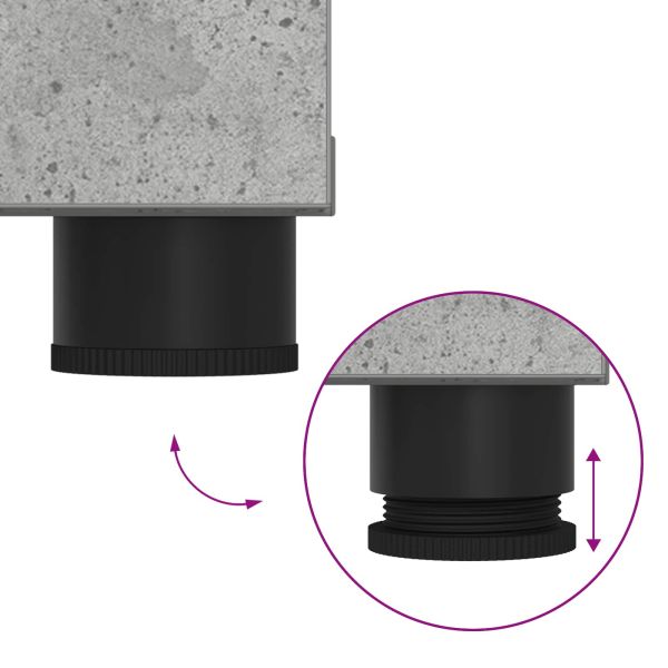 Пейка за коридор с възглавница Циментено сиво 60 x 38 x 46 см