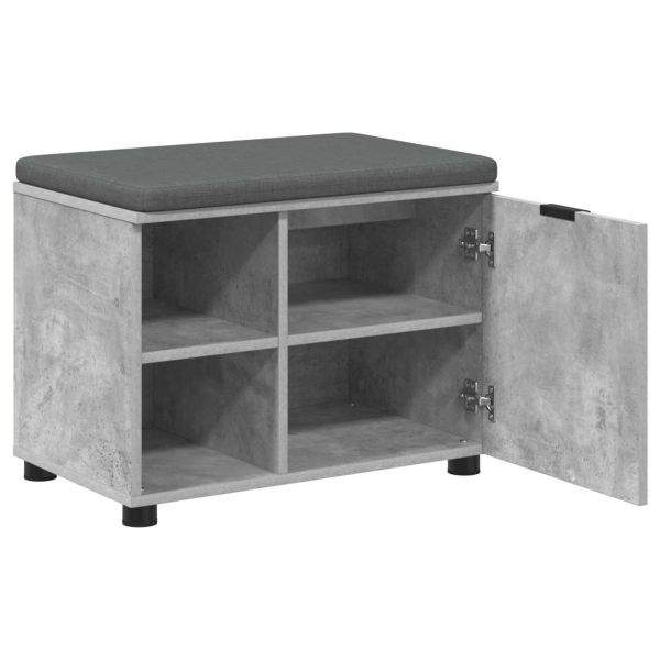 Пейка за коридор с възглавница Циментено сиво 60 x 38 x 46 см