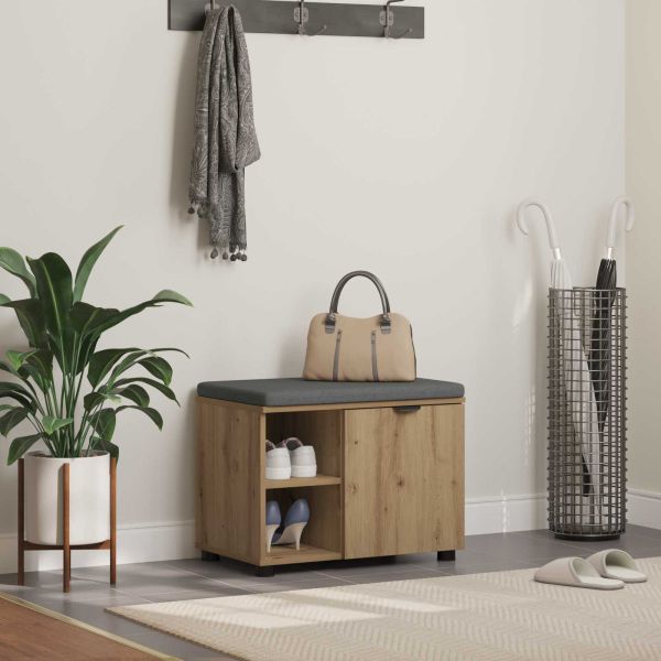 Пейка за коридор с възглавница Едноцветен Дъб 60 x 38 x 46 см