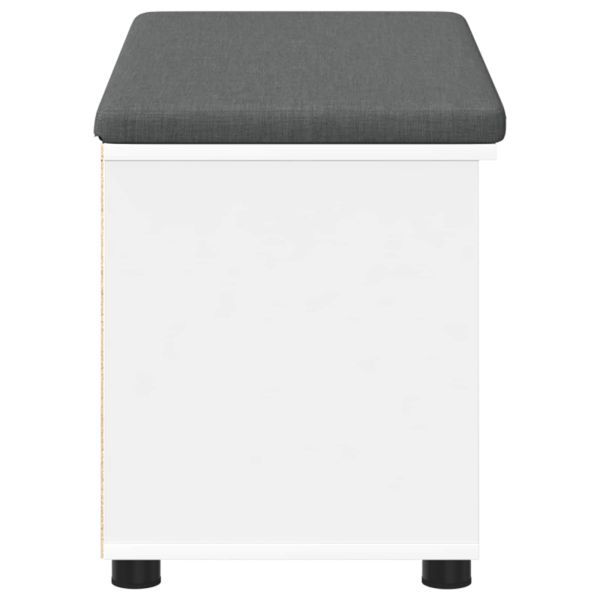 Пейка за коридор с възглавница Едноцветен Бяло 80 x 38 x 46 см