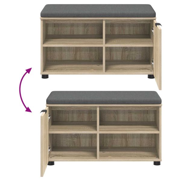 Пейка за коридор с възглавница Сонома дъб 80 x 38 x 46 см