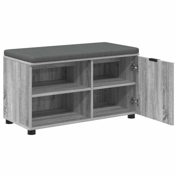 Пейка за коридор с възглавница Сив Сонома 80 x 38 x 46 см