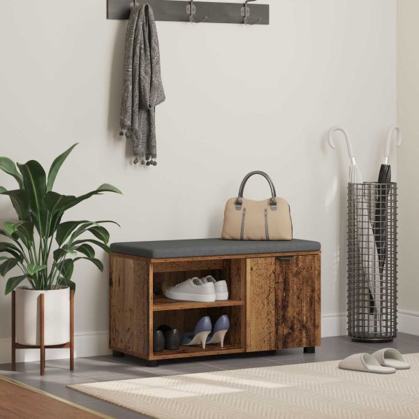 Пейка за коридор с възглавница Старо дърво 80 x 38 x 46 см