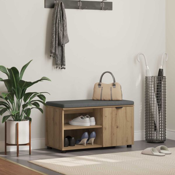 Пейка за коридор с възглавница Едноцветен Дъб 80 x 38 x 46 см