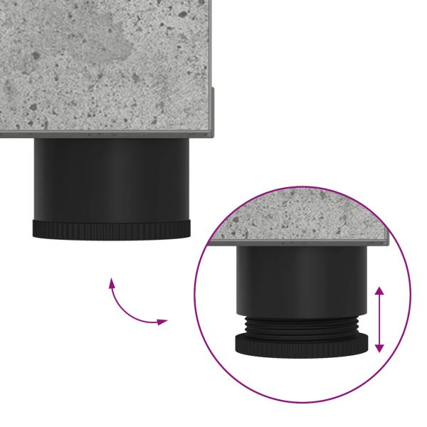 Пейка за коридор с възглавница Циментено сиво 100 x 38 x 46 см