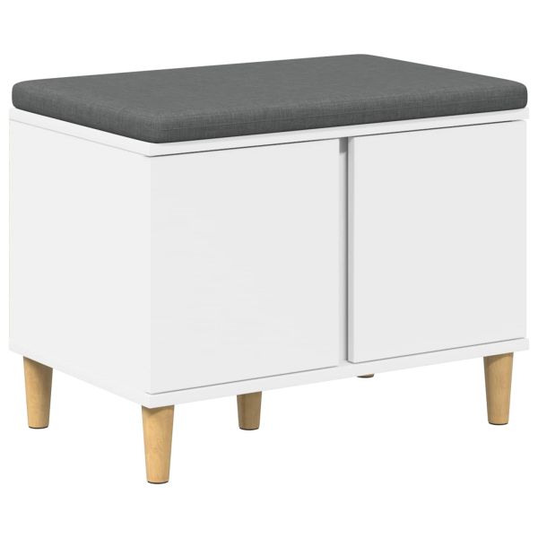 Пейка за коридор с възглавница с врата Бяло 60 x 38 x 46 см